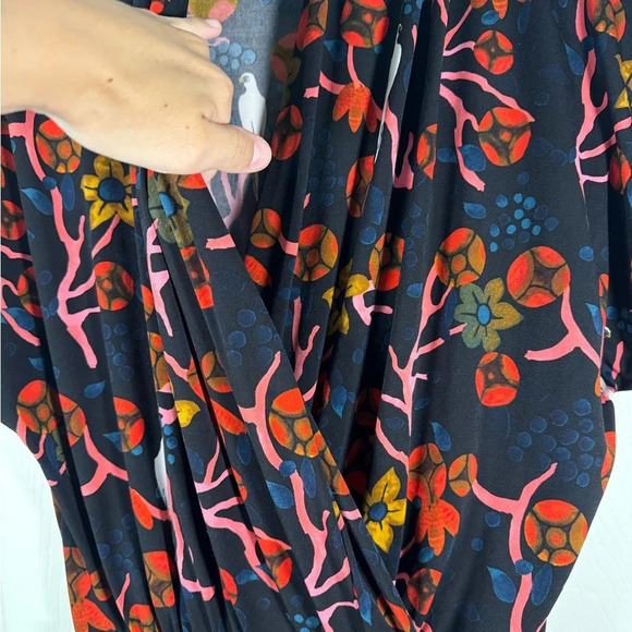 Rachel RACHEL Roy Vibrant Birdy Mini Dress Cross Over Front Size X Small - Picture 4 of 9